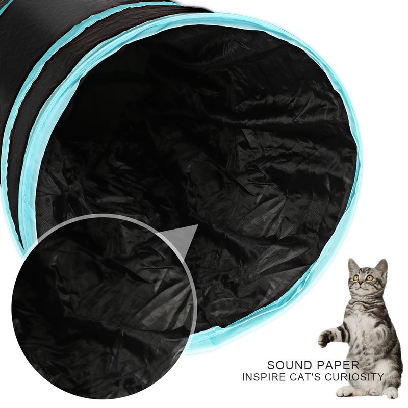 Cat Tunnel Pet Toy Tunnel 4 Way Collapsible Cat Tube Crinkle Pop Up Tunnel Set Pet Toys - Image 4